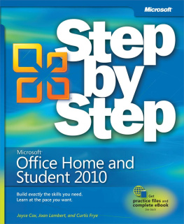 Joyce Cox - Microsoft Office Home & Student 2010 Step by Step