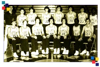 Mark is in the first row third from the left in this high school basketball - photo 6