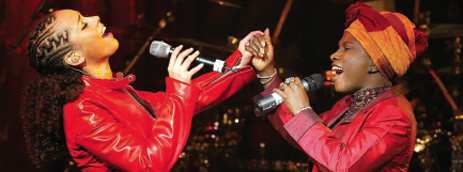 Singing with Alicia Keys at the first Keep A Child Alive benefit in 2004 - photo 6