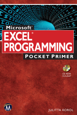 Korol - Microsoft Excel programming pocket primer