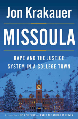 Krakauer Missoula: Rape and the Justice System in a College Town