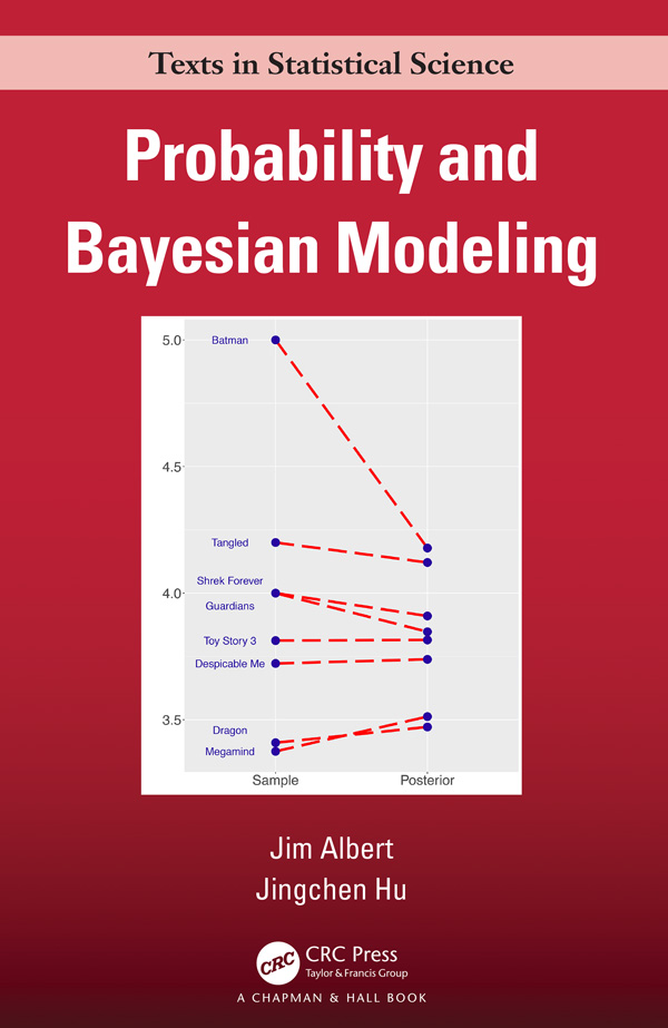 Probability and Bayesian Modeling CHAPMAN HALLCRC Texts in Statistical - photo 1