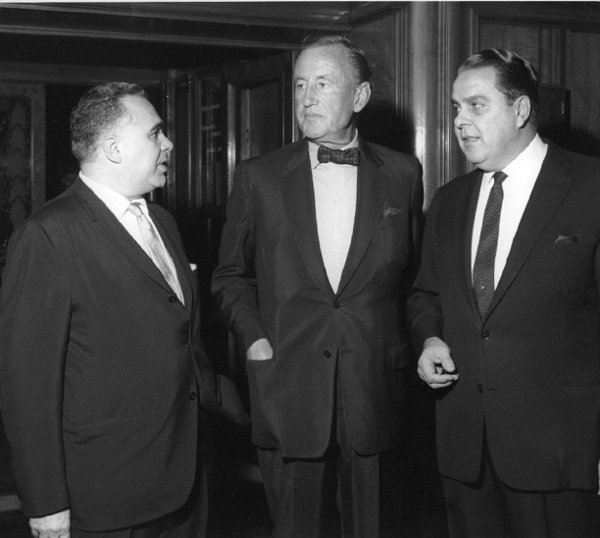 Bonded by success Harry Saltzman right Ian Fleming and Cubby Broccoli pose - photo 8