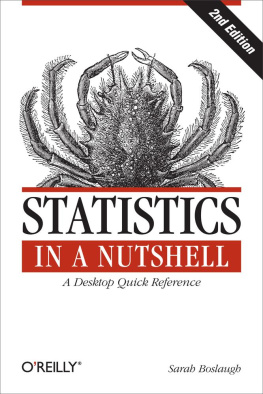 Boslaugh Statistics in a Nutshell