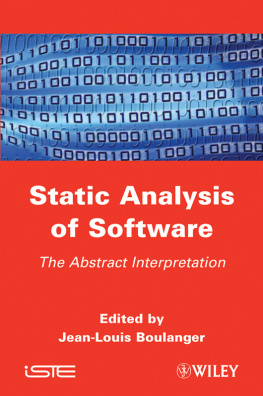 Boulanger - Static Analysis of Software: the Abstract Interpretation