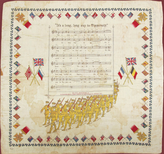 A souvenir handkerchief from the First World War brought back to New Zealand by - photo 5