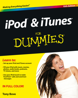 Bove IPod & iTunes for dummies