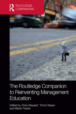 Beyes Timon The Routledge Companion to Reinventing Management Education