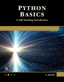 Bhasin Python Basics: A Self-teaching Introduction