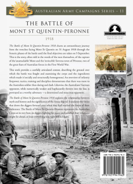 Bomford - The battle of Mont St Quentin-Péronne 1918