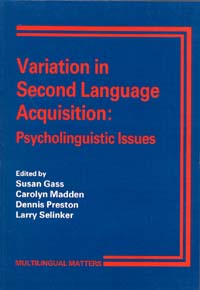 title Variation in Second Language Acquisition Multilingual Matters - photo 1