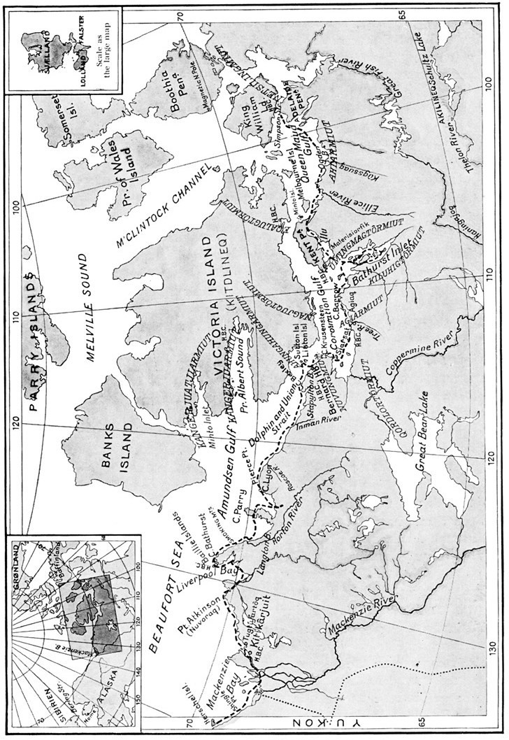 Route of Rasmussens journey from King William Island to Herschel Island - photo 12