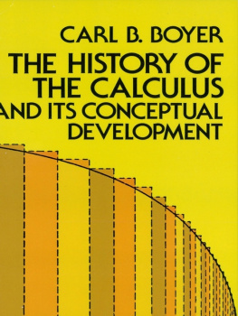 Boyer The History of the Calculus and Its Conceptual Development