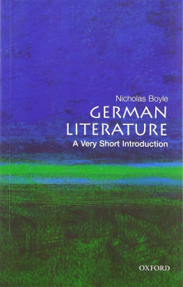 Boyle - German literature a very short introduction