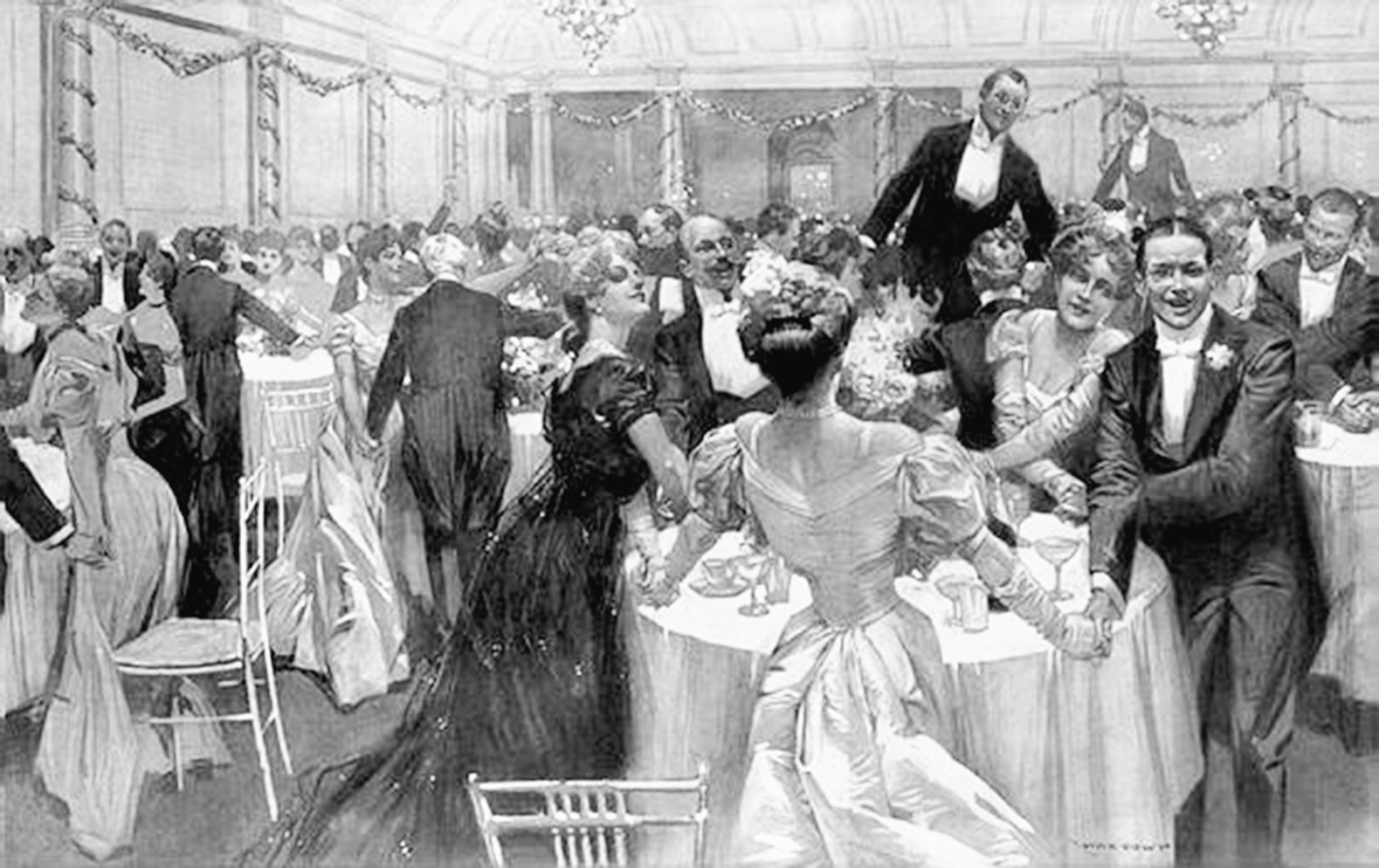 The Savoys Banqueting Room New Years Eve 1907 as seen by the artist from the - photo 8