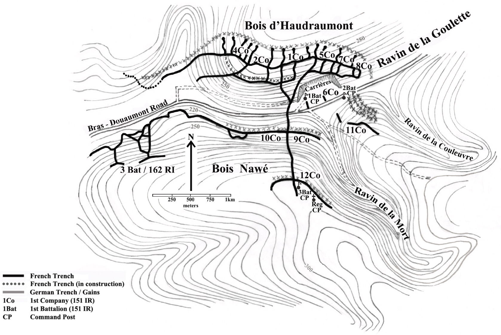 Map 3 Bois dHaudraumont sector end of March 1916 The entrenchments that the - photo 5