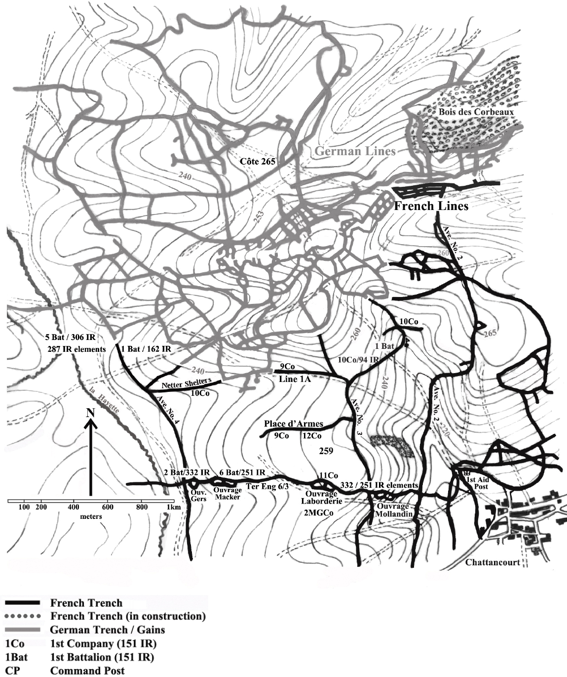 Map 8 Mort Homme sector showing the situation on the evening of 20 May 1916 - photo 10