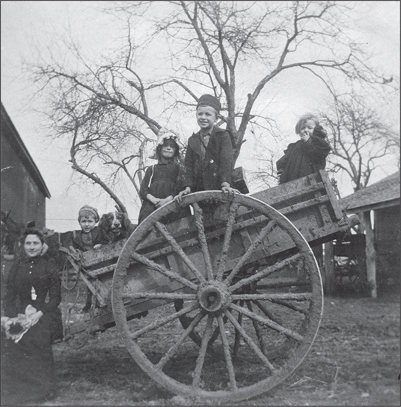 Children romp on an unhitched wagon near a barn in Fern Creek around 1900 The - photo 5