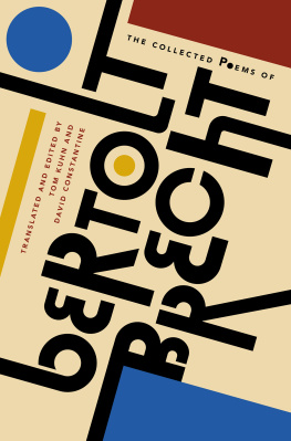 Brecht Bertolt The Collected Poems of Bertolt Brecht