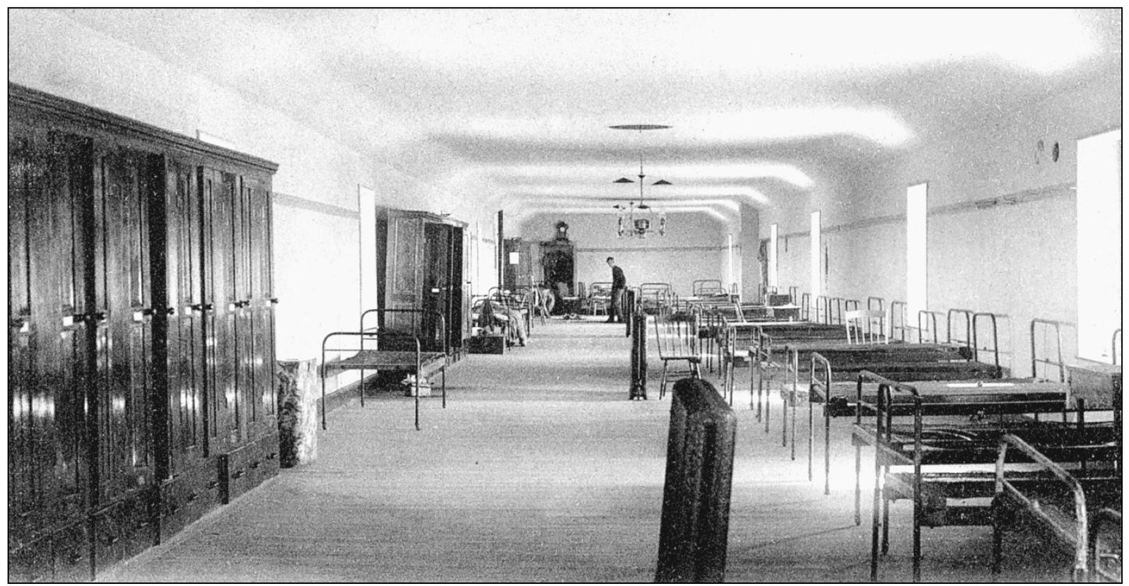 This 1905 view shows the interior of one of the two cut-limestone row barracks - photo 11