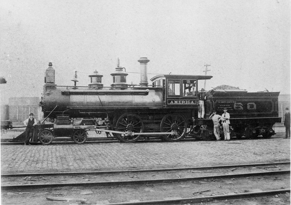 The classic 4-4-0 wheel arrangement was by far the most common in North America - photo 5