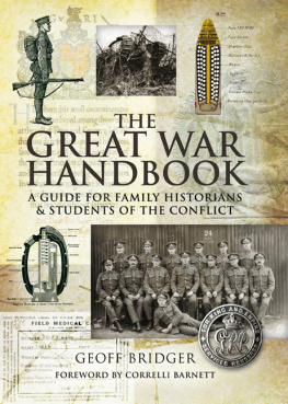 Bridger The Great War handbook: a guide for family historians & students of the conflict