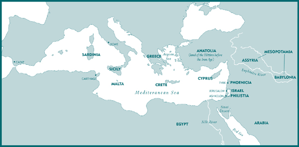 The Mediterranean Sea during the Iron Age places mentioned in this book - photo 3