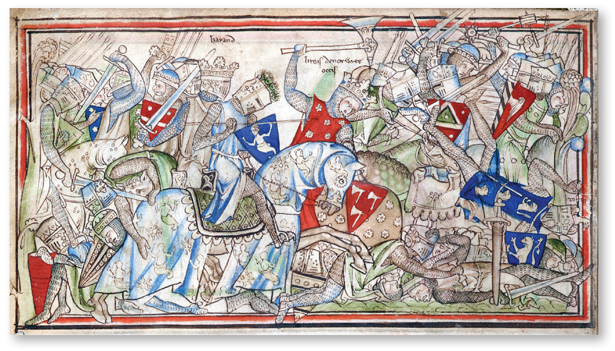 Knightly battle depicted in La estoire de St Aedward le rei contrary to - photo 2