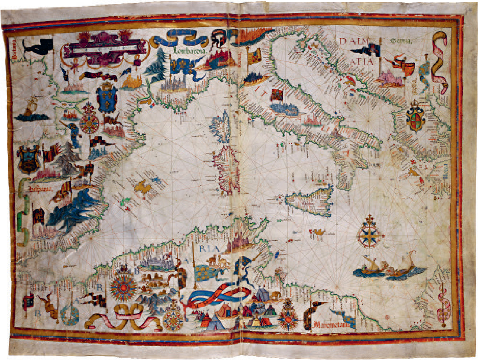 5 Diogo Homems map of the Mediterranean from the Queen Mary Atlas 1558 - photo 10