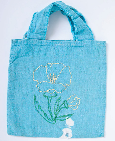 California Poppies tote bag Hand embroidery continues to be my favorite form of - photo 6