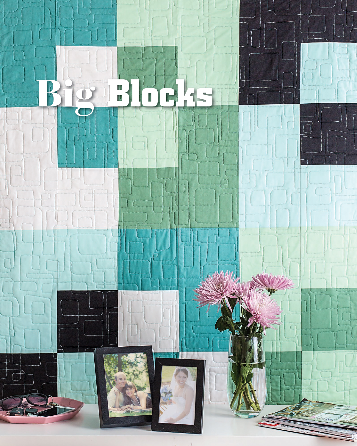 Big Blocks lap-size quiltIceland palette made by Barbara Cain Finished - photo 3