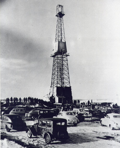 Hundreds of people drove out from Edmonton and area to watch oil explode from - photo 4