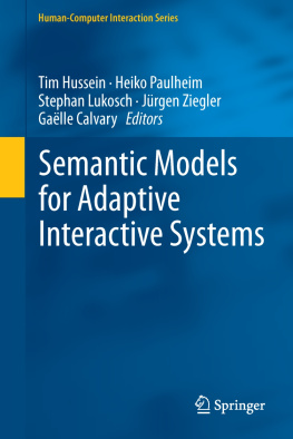 Calvary Gaëlle Semantic Models for Adaptive Interactive Systems