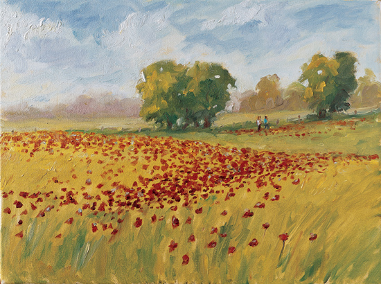 Painting the Poppies 30 x 51 cm 12 x 20 in I came across this mass of - photo 6