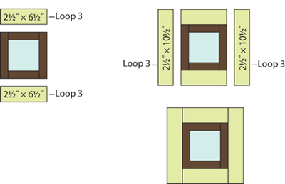 Continue sewing the loops according to the quilt assembly diagram below - photo 9