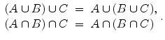 Distributive laws The associative laws show that A B C and A B C have - photo 11