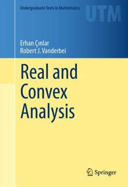 Çınlar Erhan - Real and Convex Analysis