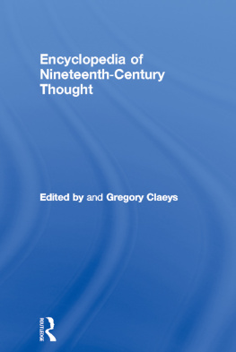 Claeys Encyclopedia of Nineteenth-Century thought