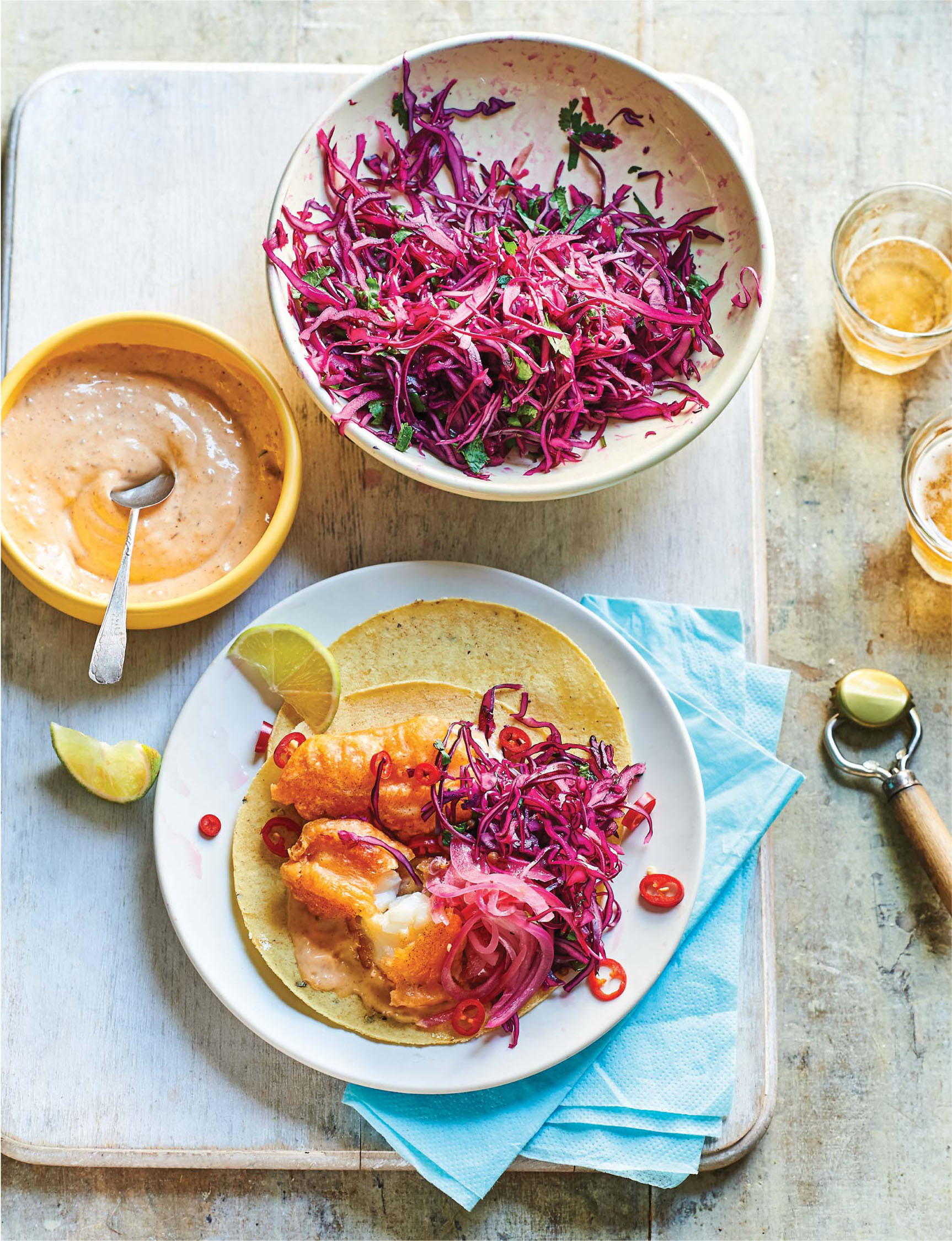 CRISPY SQUID AND SUNSHINE SALAD TACOS Perfect for a summer lunch corn - photo 2