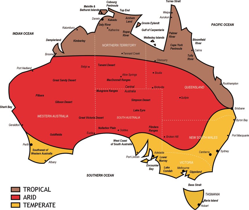 Australia is a geographically diverse continent with three main climate zones - photo 2