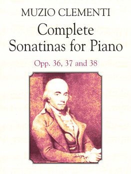 Clementi - Complete sonatinas for piano: opp. 36, 37, 38
