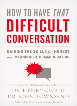 Cloud - How to Have That Difficult Conversation