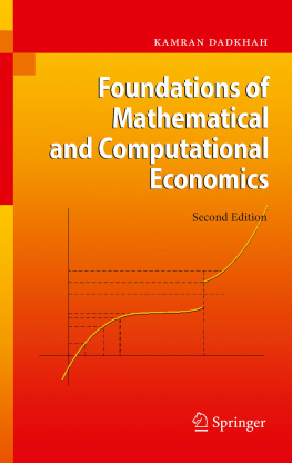 Dadkhah - Foundations of Mathematical and Computational Economics