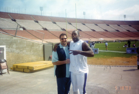 Agent duties Client Terrell Suggs and I at the 2003 NFL Rookie Premiere photo - photo 10