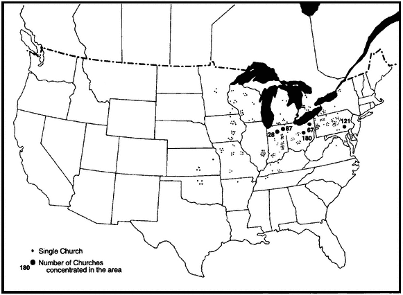 Location of Old Order Amish communities United States and Canada - photo 3