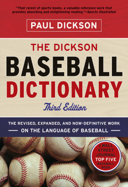 Dickson Paul - The Dickson Baseball Dictionary