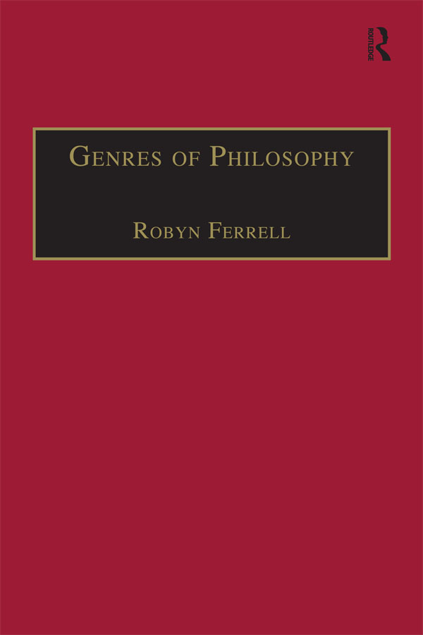 GENRES OF PHILOSOPHY The theory of thought is like painting it needs that - photo 1