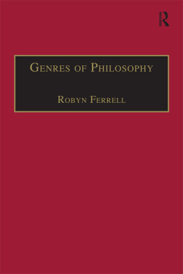 Ferrell - Genres of Philosophy
