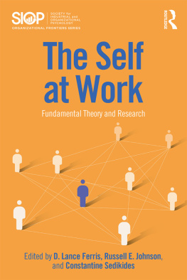 Ferris D. Lance - The self at work fundamental theory and research