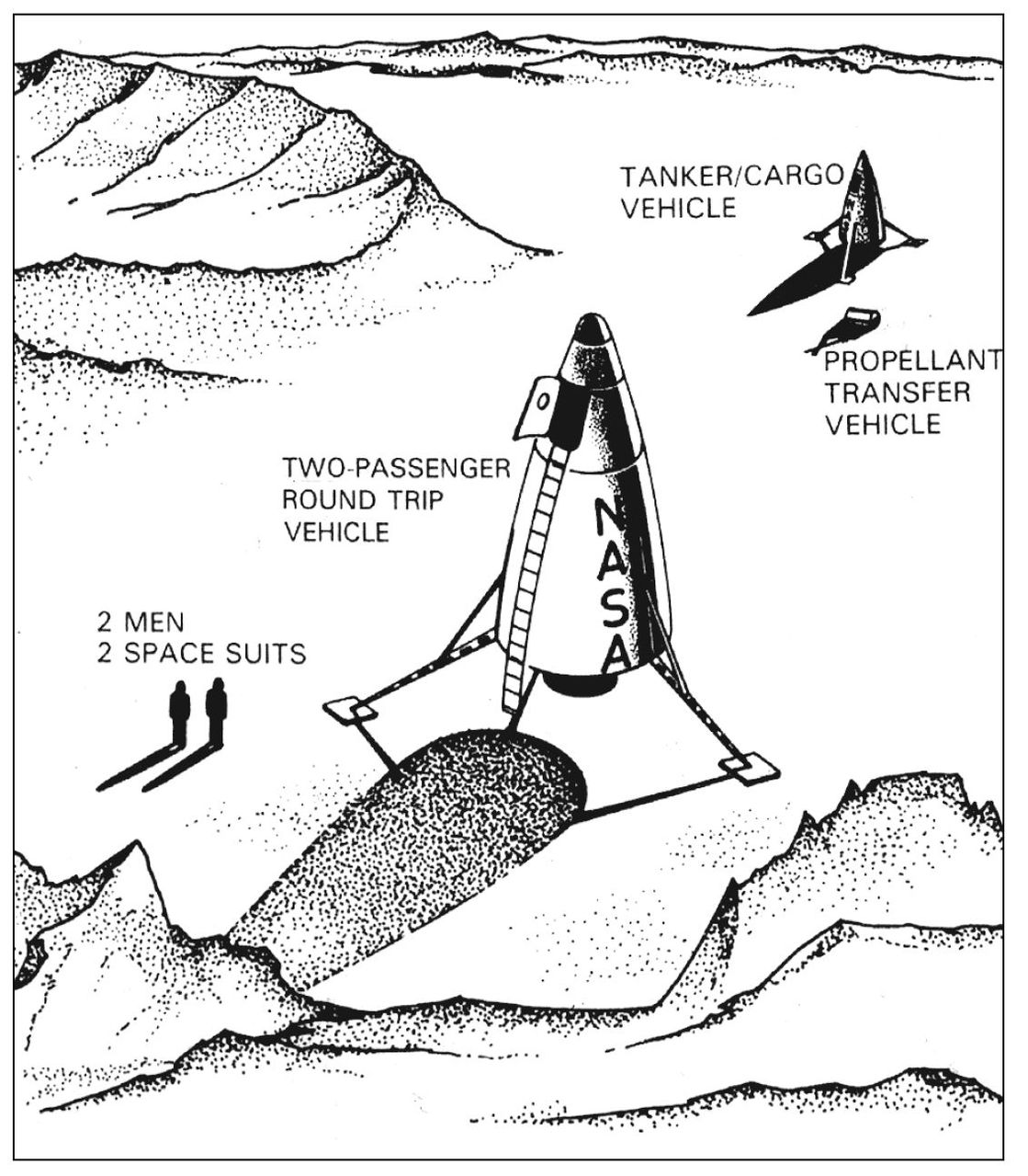 A NASA MOONSHIP CONCEPT 1961 This NASA direct landing concept would have - photo 3